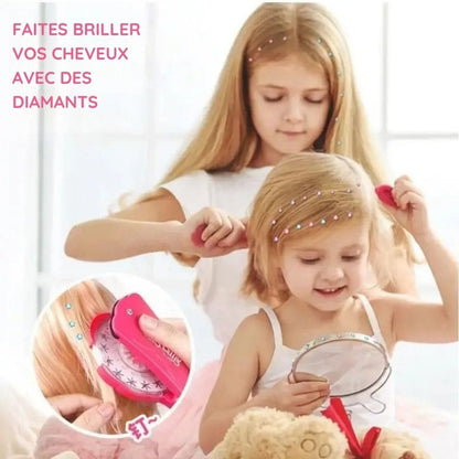 Kit de décoration à strass pour cheveux & accessoires sans chaleur