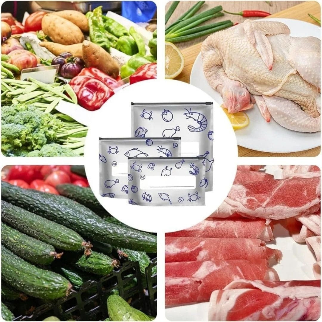 Sacs de Conservation Alimentaire Réutilisables en Aluminium