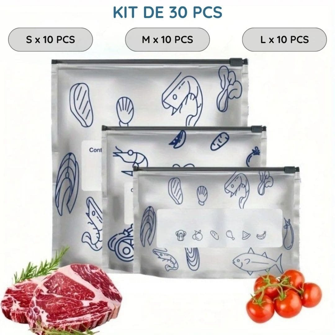 Sacs de Conservation Alimentaire Réutilisables en Aluminium